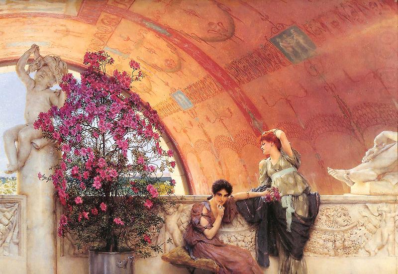 Alma-Tadema, Sir Lawrence Unconscious Rivals china oil painting image
